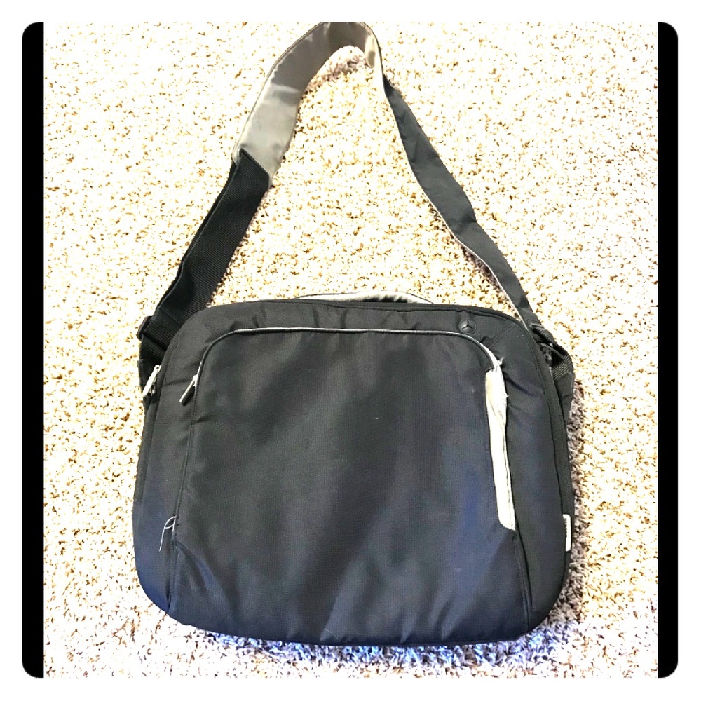 Bellini laptop bag, black w/ grey accents